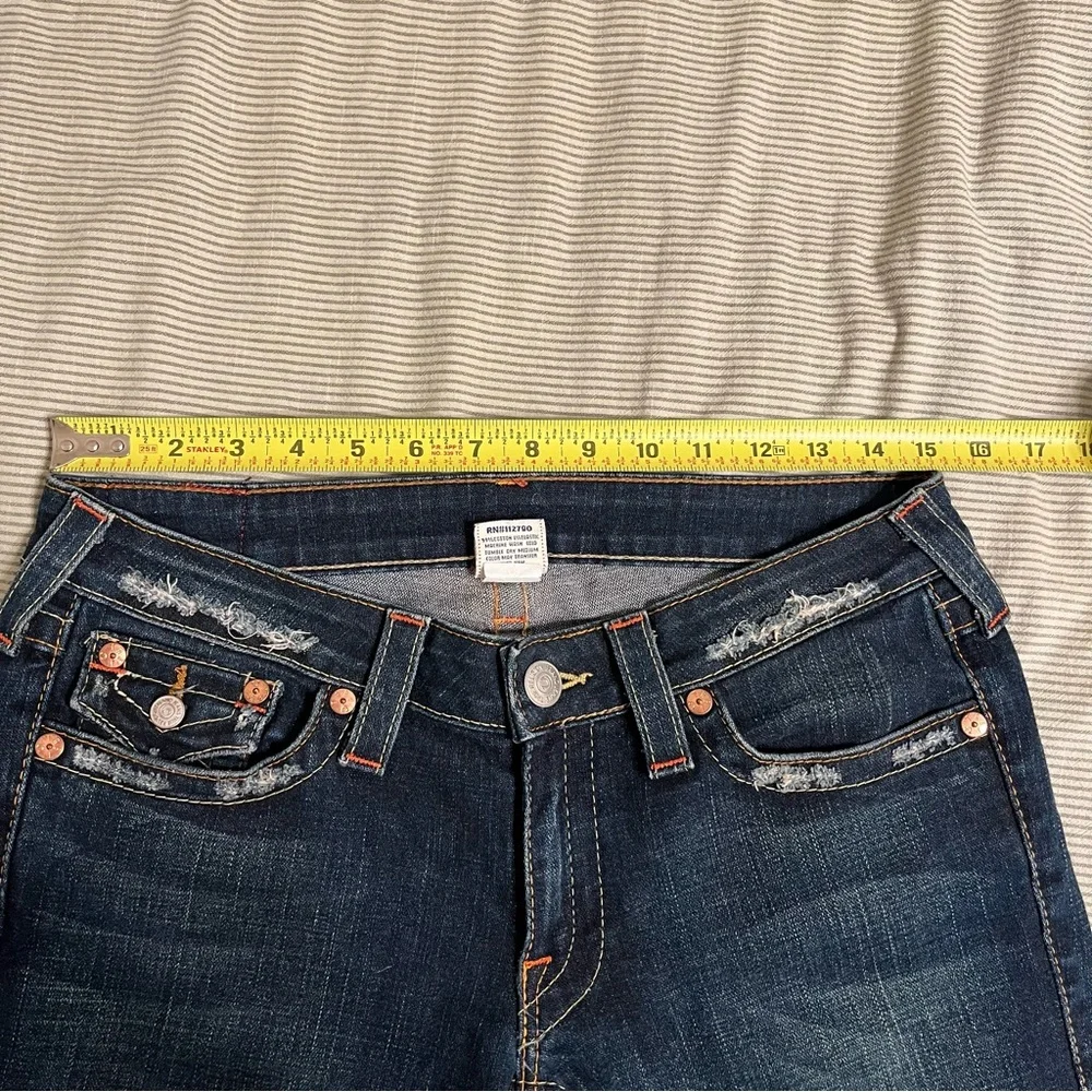 True Religion Dark Blue JOEY Flare Jeans - Picture 6 of 8